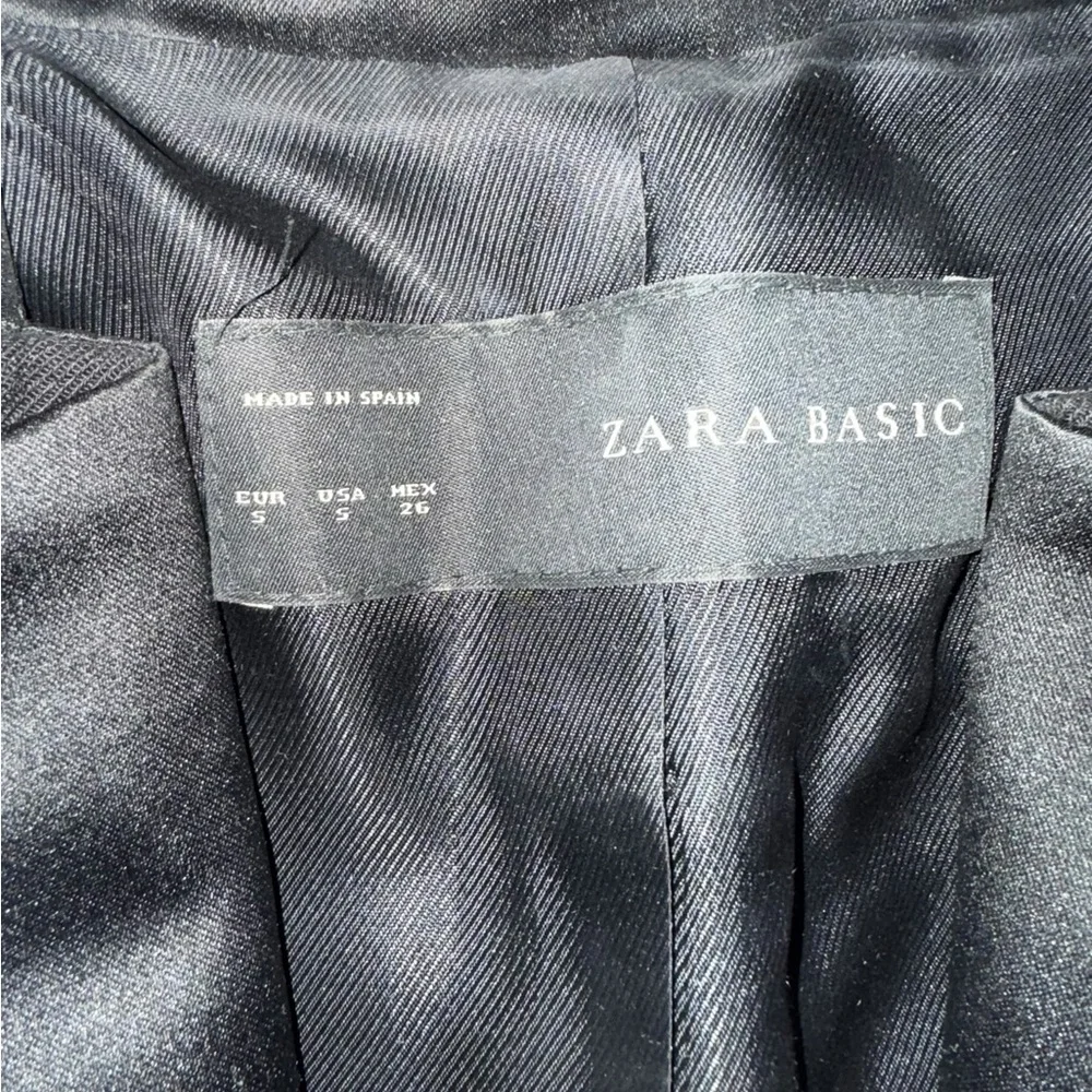 Zara Basic Classic Black Blazer Size Small - Picture 6 of 7